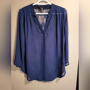 Streetwear Blouse , Blue , Size Medium